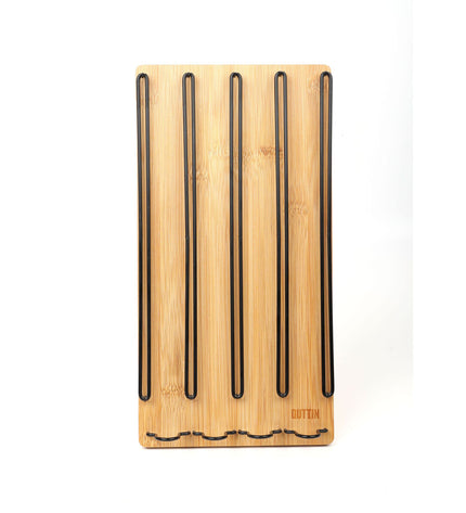 Quttin bamboo coffee capsule organizer holding 40 capsules, compact 35x18x4 cm storage for coffee and tea accessories