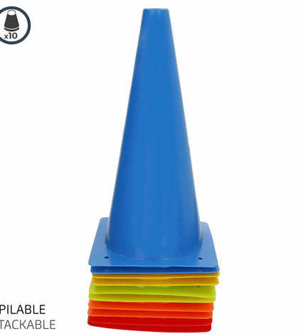 Set of six Aktive Kegels for sports and outdoor activities, featuring a vibrant football design on a durable surface.