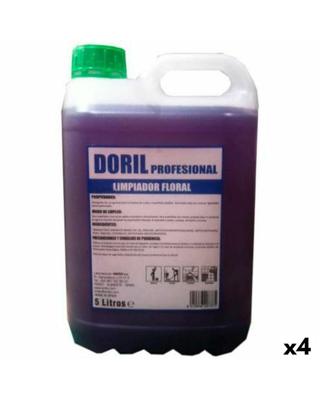 VINFER Doril vloerreiniger 5L bottles, household cleaning product for floors, four containers in the image.