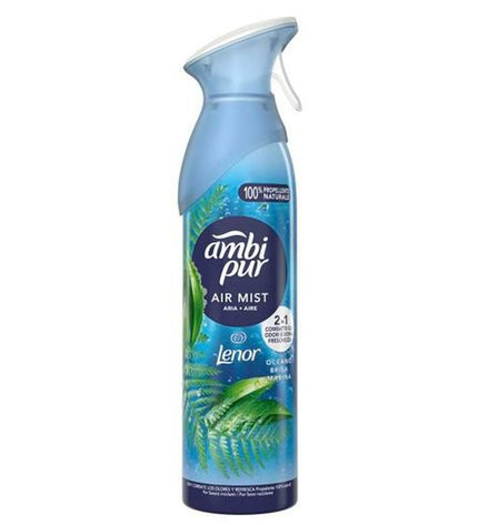 Ambi Pur Zeewind luchtverfrisserspray 185 ml, 8 stuks, huis en koken, huisdecoratie, frisse zeewind geur, spray flacons