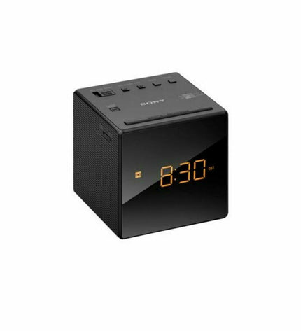 Sony ICFC1B.CED radio alarm clock with digital display, buttons, and built-in speaker, designed for electronic audio and alarm use.