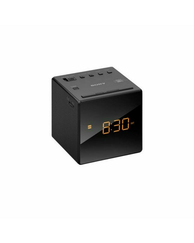 Sony ICFC1B.CED radio alarm clock with digital display, buttons, and built-in speaker, designed for electronic audio and alarm use.