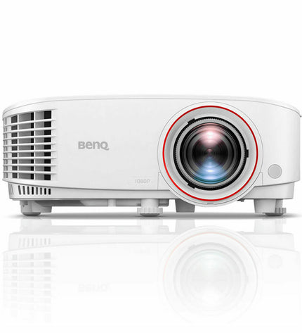 BenQ TH671ST Full HD projector displaying vibrant home theater image with 3000 lumens and 1920x1080 resolution.