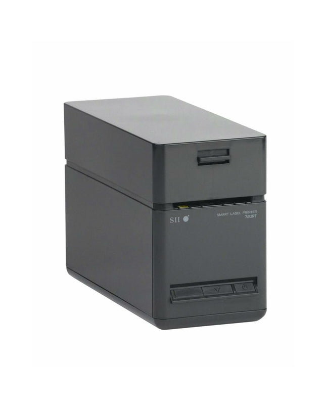 Seiko label printer model 22420303 used for office labeling and electronic printing, with a sleek design and control buttons.