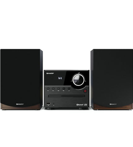 Sharp XL-B512(BR) mini Hi-Fi system in brown with 45W power, compact electronic audio and hifi equipment for high-quality sound.