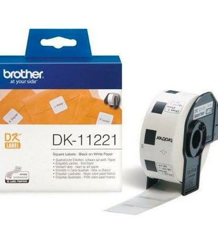 Brother manual label maker with three label tapes, ideal for office labeling and organization in stationery and office electronics.
