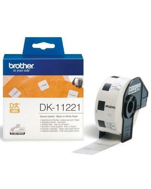 Brother manual label maker with three label tapes, ideal for office labeling and organization in stationery and office electronics.