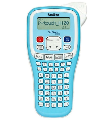 Three Brother P-TOUCH PTH100LB electric label makers for office use, showing their compact design and keypad.