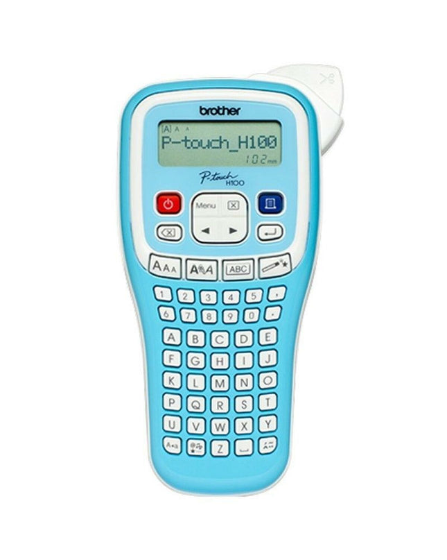Three Brother P-TOUCH PTH100LB electric label makers for office use, showing their compact design and keypad.