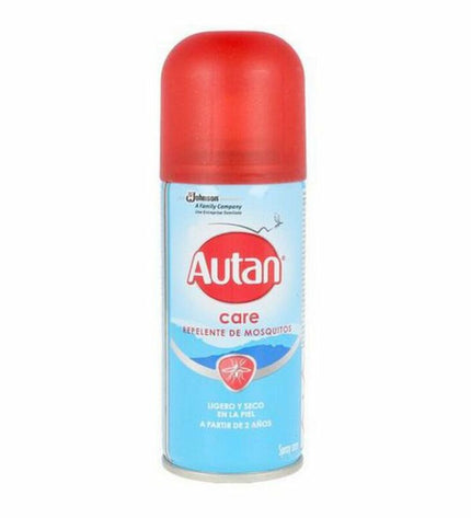 Autan Muggenspray J309533 100ml for outdoor camping and hiking, mosquito repellent spray in a white bottle with label
