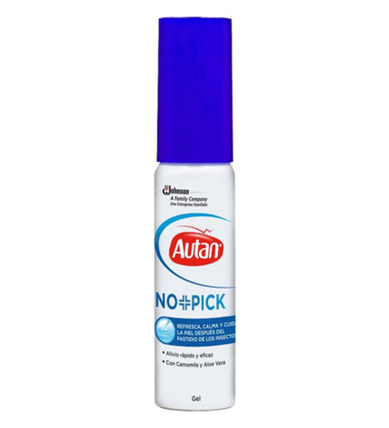 Autan Insect Kalmerende Gel 25ml for outdoor activities, camping, and hiking, helps soothe insect bites and prevent itching.
