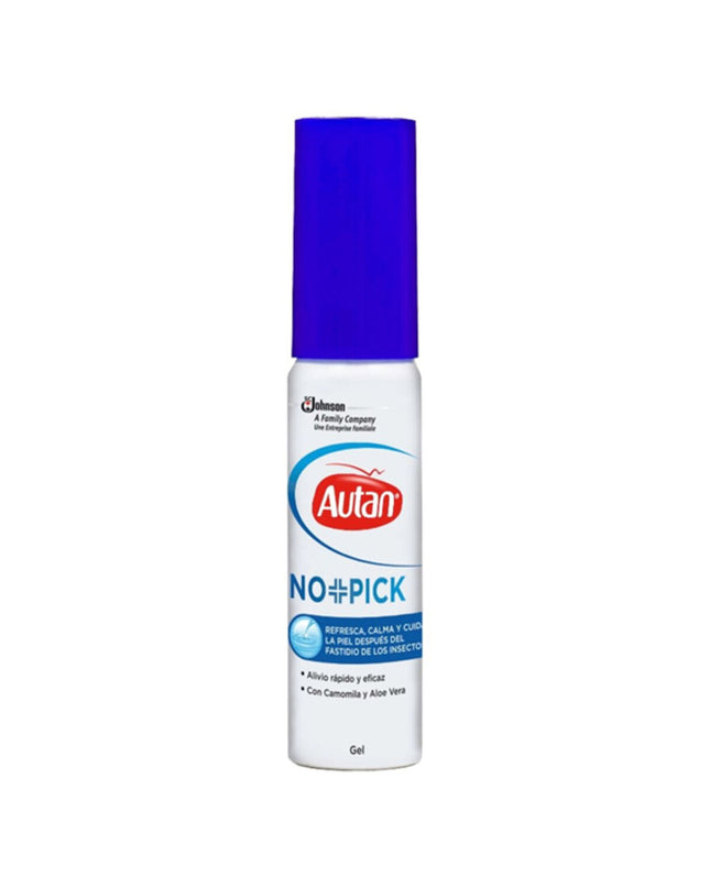 Autan Insect Kalmerende Gel 25ml for outdoor activities, camping, and hiking, helps soothe insect bites and prevent itching.