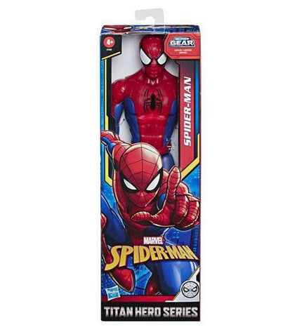 30cm Spider-Man Titan Hero action figure by Hasbro, detailed Spider-Man toy with iconic costume and pose for kids and collectors