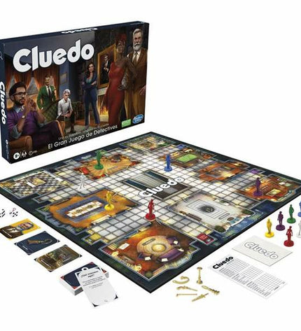 Hasbro Cluedo game fiches for the board game, featuring colorful character and room cards for strategic gameplay.