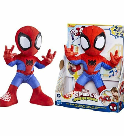 Hasbro Spider-Man action figure from Spidey dances and crawls toy line, detailed superhero toy for kids and collectors.