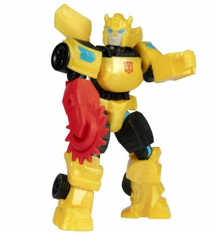 Hasbro Bumblebee action figure from the Transformers line, detailed robot toy with yellow and black coloring.