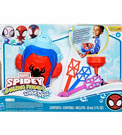 Hasbro Spider-Man action figure from the Actiefiguren Hasbro Spidey toy collection, detailed superhero pose with web accessories.