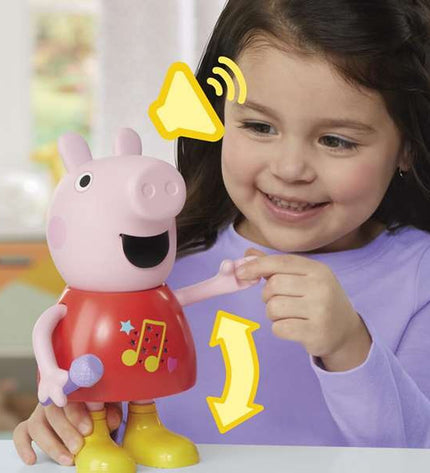 Peppa Pig muziek speelgoed for babies, colorful soft plush toy designed for young children, featuring Peppa Pig character.