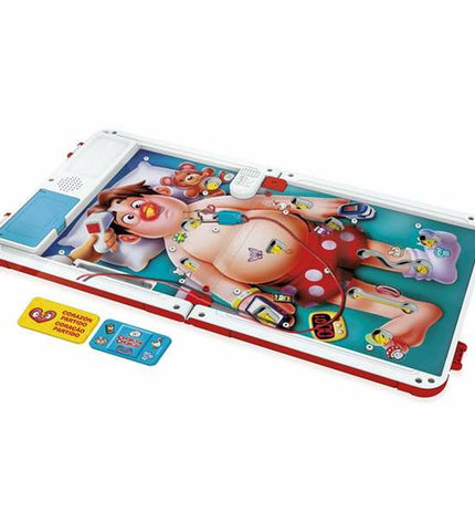 Hasbro board game with colorful game pieces and cards, designed for family fun and strategic play.