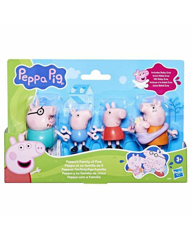 Peppa Pig figurines set featuring Peppa and friends from the Peppa Pig toy and action figures collection.