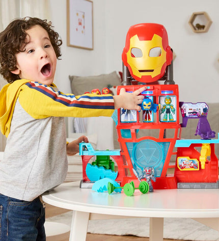 Hasbro Ironman action figure from superhero toy collection, detailed Marvel character with red and gold armor, poseable toy for kids