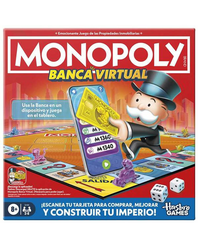 Monopoly Banking board game from Monopoly, featuring colorful play money and game pieces for family fun.