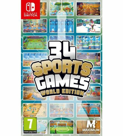 Plug and play Switch gaming console by Just For Games featuring 34 sports games in a world edition.