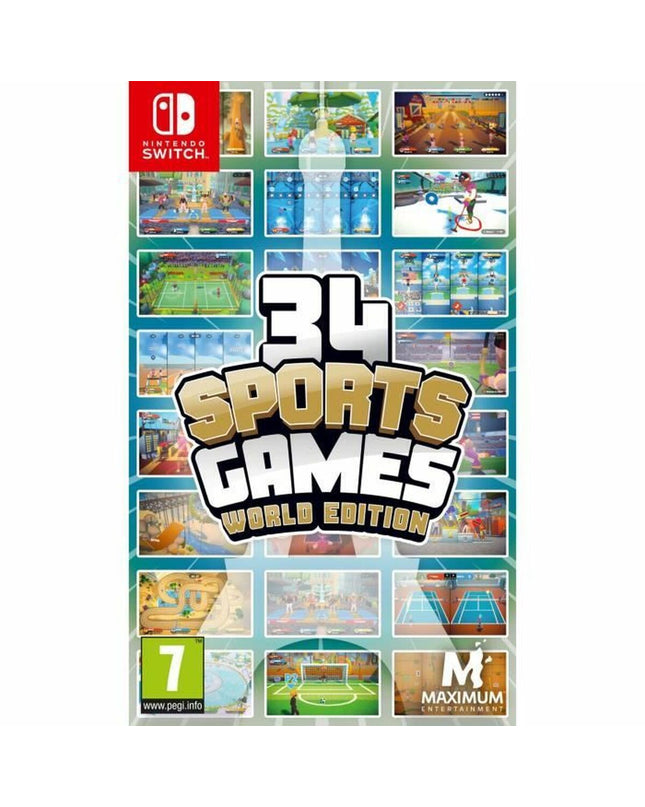 Plug and play Switch gaming console by Just For Games featuring 34 sports games in a world edition.