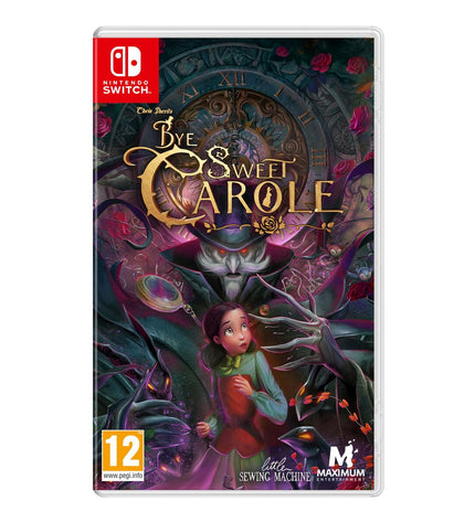Just For Games Bye Sweet Carole Switch videogame cartridge for plug-and-play gaming console, colorful game artwork on the label