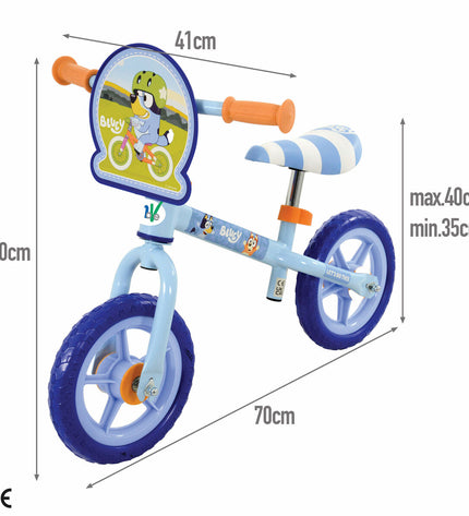 Bluey multicolour plush toy, 70 x 50 x 41 cm, soft and colorful, suitable for play and outdoor activities.