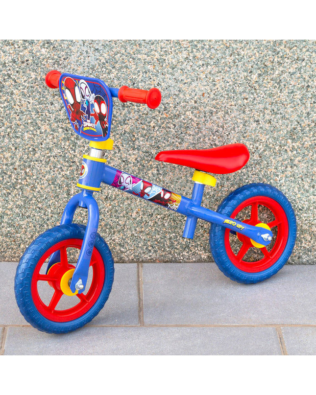 Blue, white, and red Spidey Loopauto toy with dimensions 70x50x41 cm, designed for outdoor play and sports by Spidey.