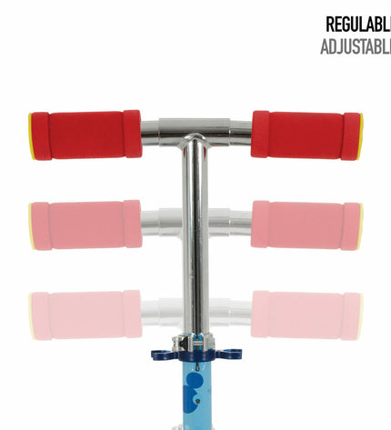 Blue Mickey Mouse scooter toy, 65x82x30 cm, suitable for outdoor play, featuring Mickey Mouse branding and vibrant design.