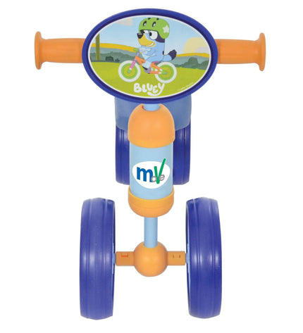 Bluey toy storage box, blue with dimensions 47x37x25 cm, made of durable plastic, ideal for kids' playroom or outdoor use.