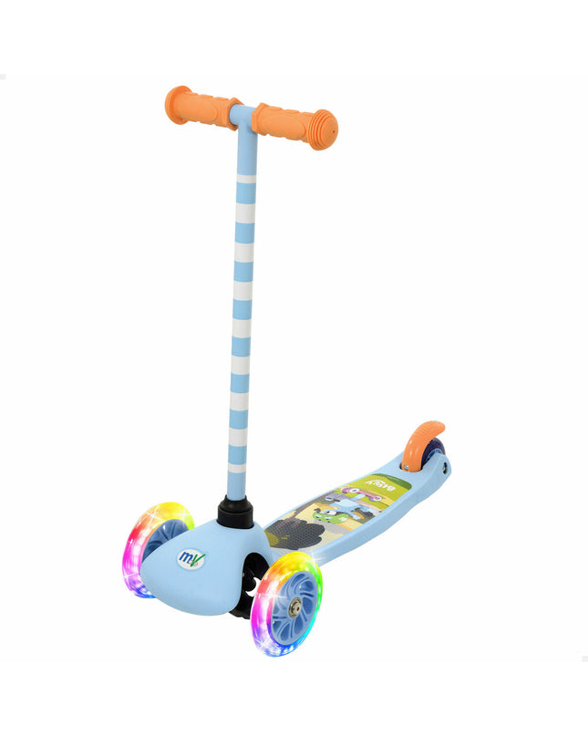 Bluey Step Bluey rubber and plastic scooter in blue, designed for urban mobility and outdoor sports.