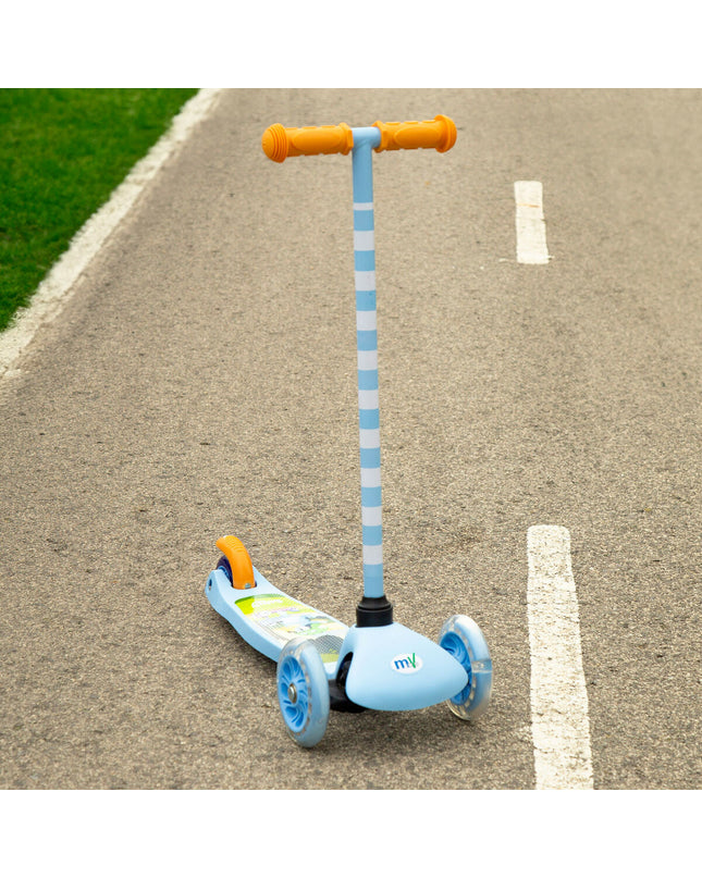 Bluey Step Bluey rubber, metal, and plastic scooter in blue for urban mobility and outdoor sports.