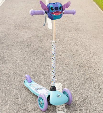 Stitch Step Stitch MINI GO! in blue and purple metal and plastic, designed for urban mobility and outdoor sport activities.