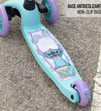 Stitch Step Stitch MINI GO! blue and lilac metal and plastic scooter for urban mobility and outdoor sports.