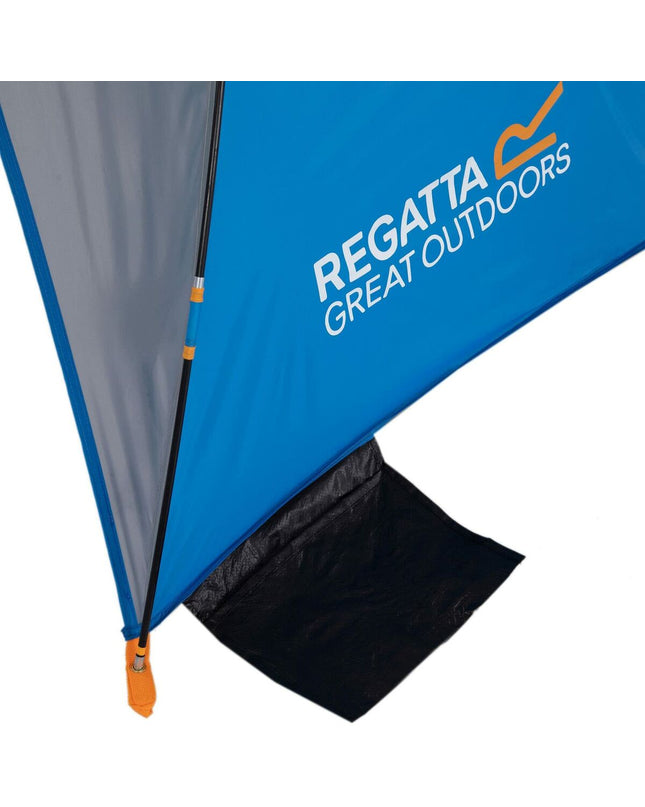 Regatta Strandtent RCE050-70G blue polyester outdoor sport and camping tent, suitable for hiking and outdoor adventures.