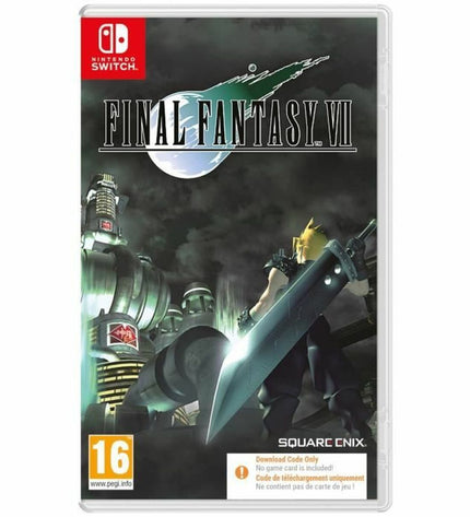 Square Enix Final Fantasy VII Switch video game cartridge for Plug & Play game consoles, featuring artwork from the popular RPG.