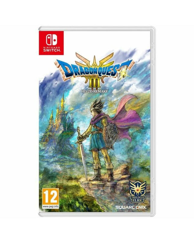 Square Enix Dragon Quest III HD-2D Remake Switch video game cartridge for electronic plug-and-play gaming consoles.