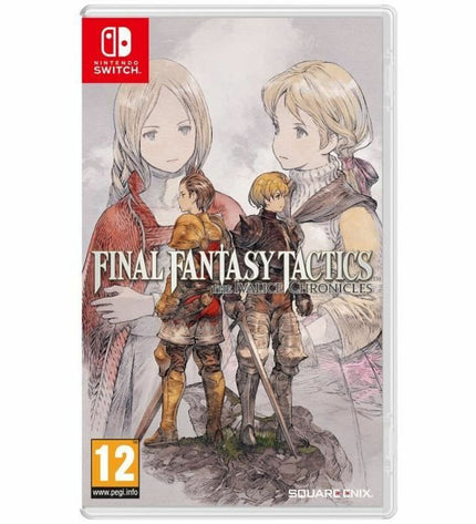 Square Enix Final Fantasy Tactics Switch video game cartridge for Plug & Play consoles, featuring artwork from the classic role-playing game.
