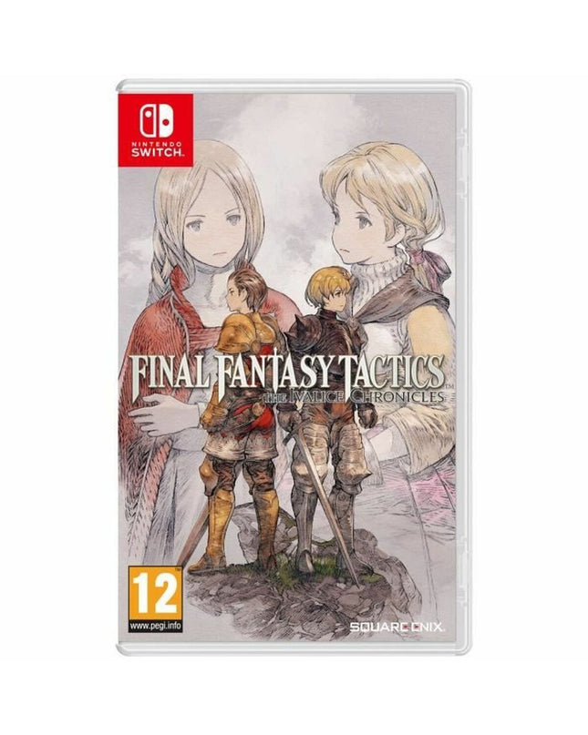 Square Enix Final Fantasy Tactics Switch video game cartridge for Plug & Play consoles, featuring artwork from the classic role-playing game.