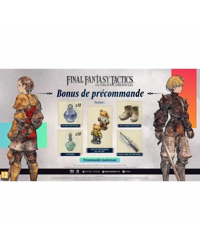 Square Enix Final Fantasy Tactics Switch video game cartridge for plug-and-play electronic game console.