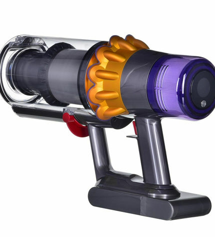 Dyson V15 Detect Absolute cordless steelstofzuiger with adjustable wand and cleaning attachments for home cleaning and floor maintenance.