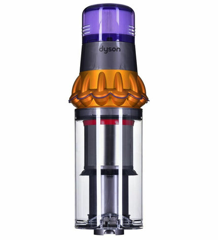 Dyson V15 Detect Absolu steel vacuum cleaner for home cleaning, with upright design and advanced dirt detection technology.