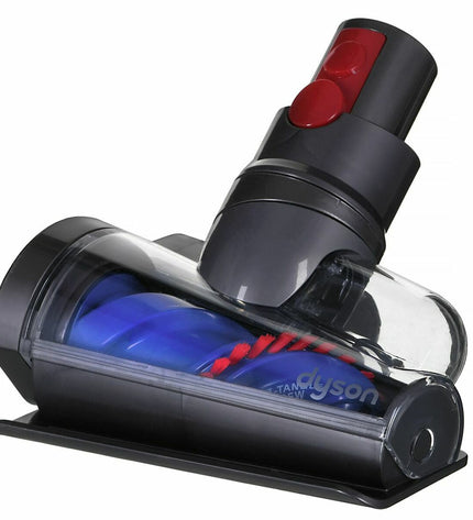 Dyson V12 Detect Slim steelstofzuiger with 150W power, compact design, and vacuum accessories for home cleaning.