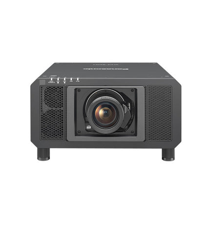Panasonic PT-RZ12KEJ full HD projector displaying bright images, suitable for home theater and electronic video entertainment.