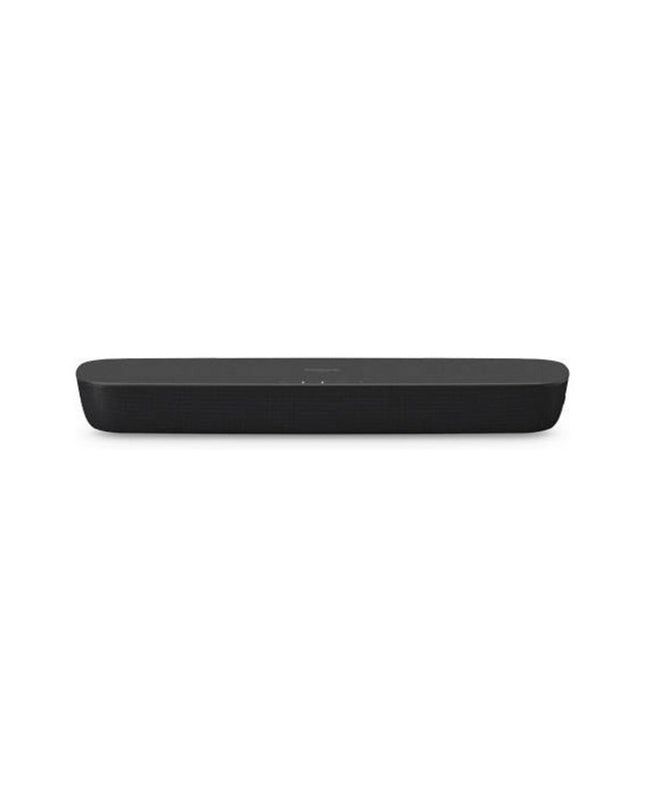 Panasonic SC-HTB200EGK Bluetooth soundbar in black with 80W power, sleek electronic audio and hi-fi equipment on a white background.