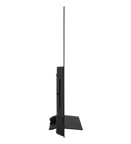Panasonic 65-inch 4K Ultra HD OLED Smart TV with HDR, NVIDIA G-SYNC, sleek screen and slim black bezel, electronic home entertainment setup