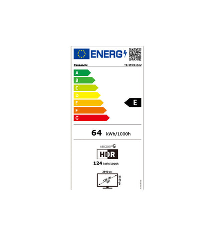 Panasonic Smart TV TB-55W61AEZ with slim black bezel and screen displaying vibrant visuals, ideal for home entertainment.